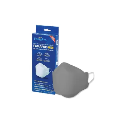 Khẩu Trang KF94 Famapro Xám Hộp 10 Cái